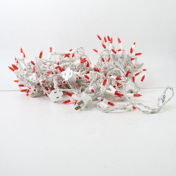 Red String Lights White Wire 44f for Christmas Holiday 4th of July Home Decor - Picture 2 of 7